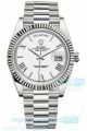 Rolex Day-Date Men's Stainless Steel Replica Watch - White Dial Silver Bezel (10)_th.jpg